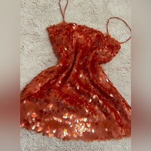 Zara Red Sequin Mini Dress